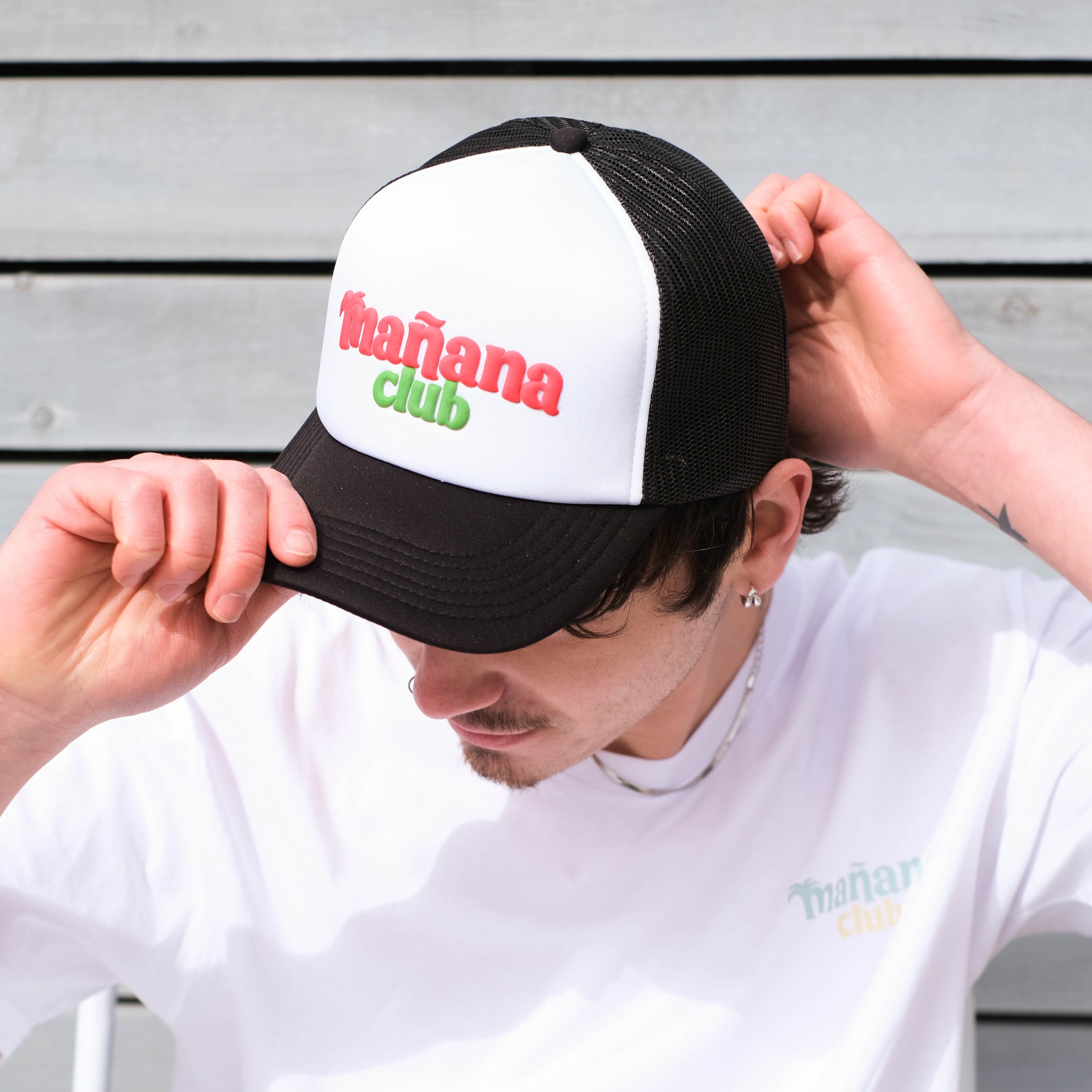 Mañana Club logo trucker hat